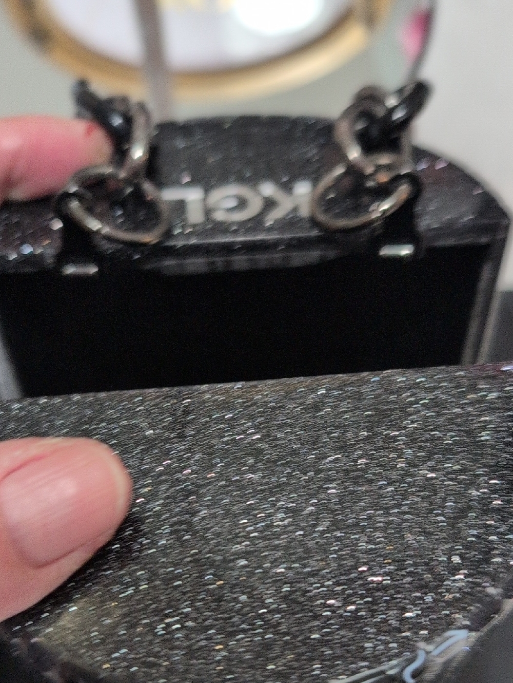Kurt Geiger Black And Silver Cylinder 3way Purse - RARE! - Picture 12 of 14